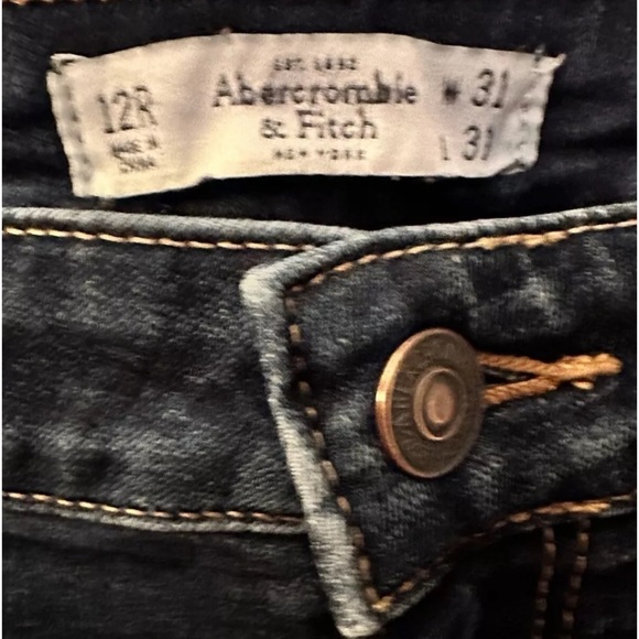 Abercrombie & Fitch Jeans Mens 31 X 31 Skinny Medium Blue MINT Condition 12R - Picture 2 of 7